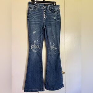 Judy Blue Dark Wash Trouser Flare Jeans